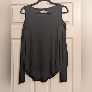 Hollister Black Cold Shoulder Long Sleeve Top